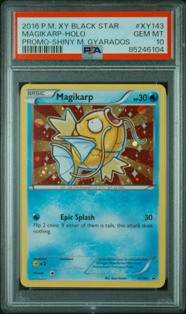 2016 POKEMON XY BLACK STAR PROMO SHINY MEGA GYARADOS #XY143 MAGIKARP-HOLO PSA 10