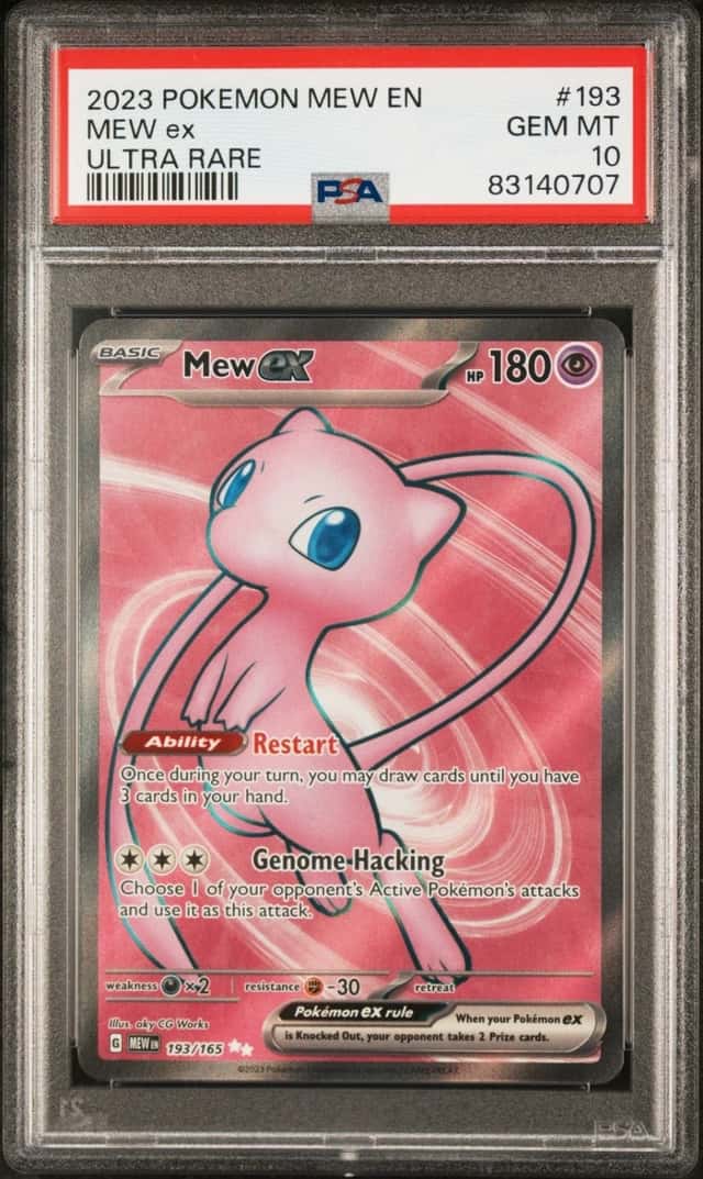Pokemon Mew ex 151 193/165 Ultra Rare PSA 10 Gem Mint