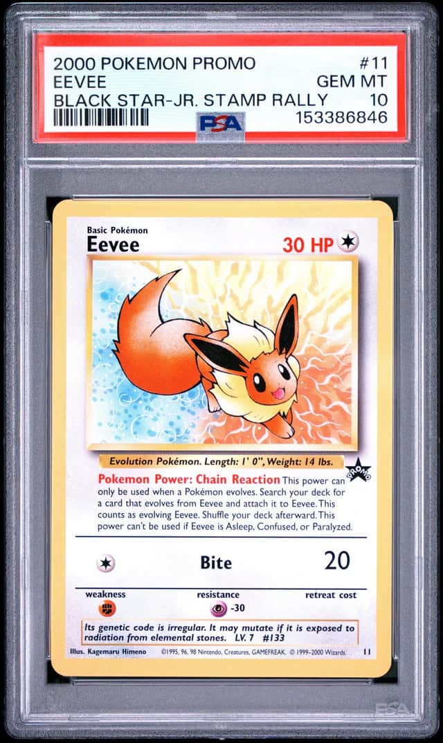 Pokemon Eevee Promo Black Star 11 Jr. Stamp Rally PSA 10 Gem Mint