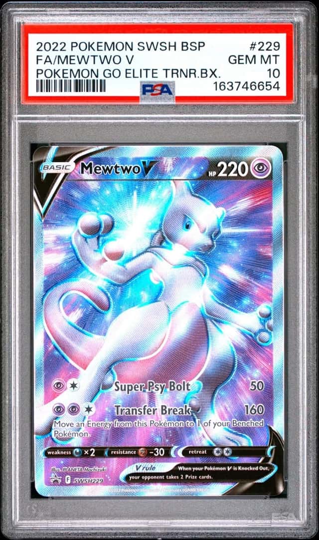 Pokemon Mewtwo V Swsh Black Star Promo 229/078 Pokemon Go ETB PSA 10 Gem Mint