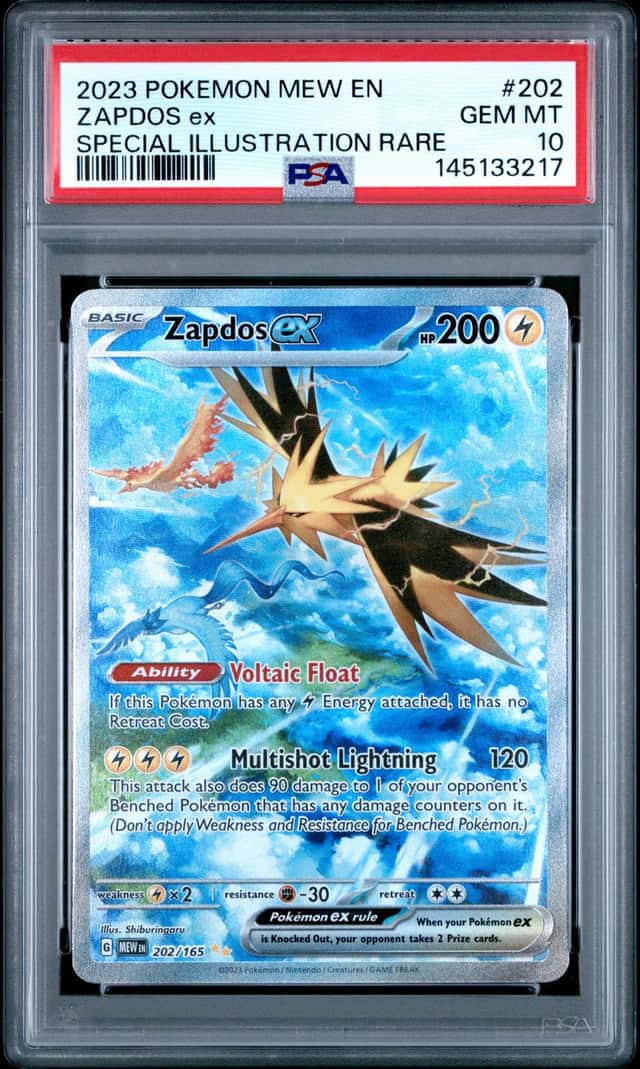 2023 Pokemon SV 151 Zapdos ex Special Illustration Rare #202/165 PSA 10 GEM MINT