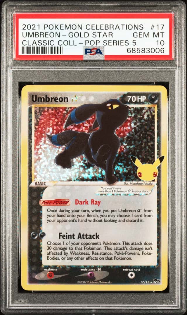 2021 Pokemon SWSH Celebrations Umbreon Classic Collection #17/17 PSA 10 GEM MINT