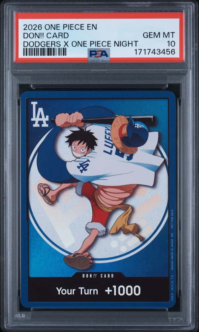 2026 One Piece En Dodgers X One Piece Night Don!! Card PSA 10 GEM MINT