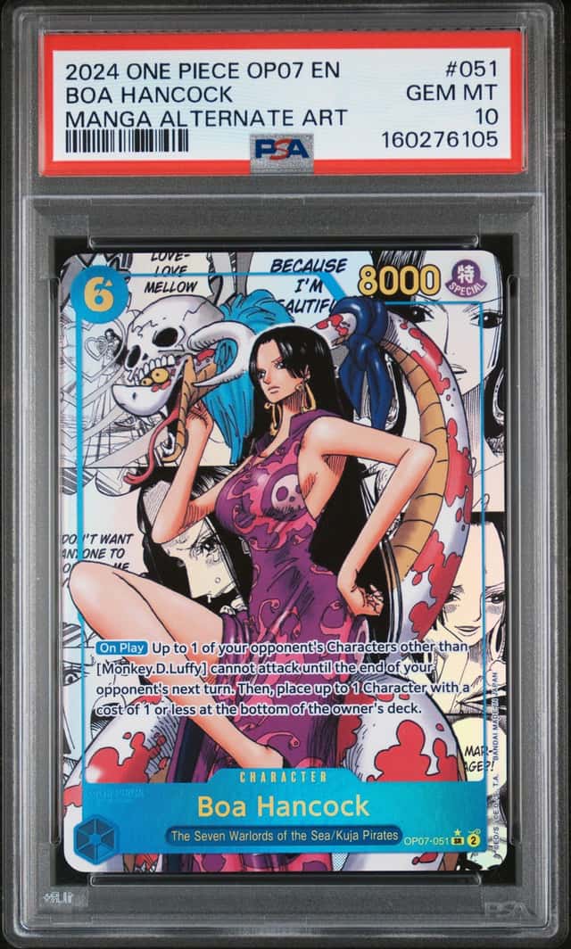 2024 One Piece OP07 EN Manga Alternate Art #051 Boa Hancock PSA 10 GEM MINT