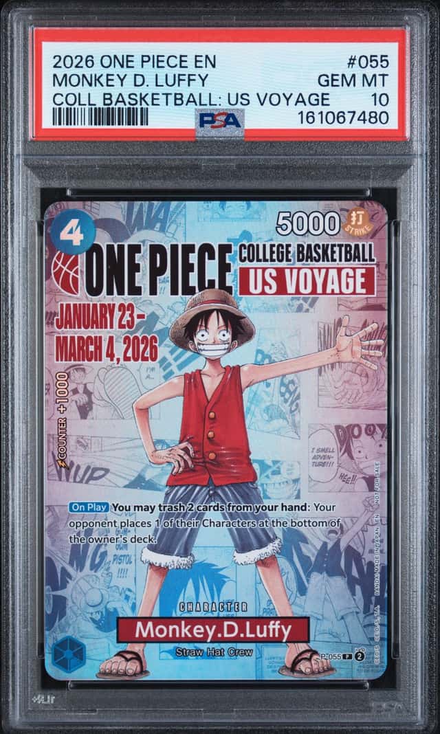 2026 One Piece EN College Basketball US Voyage #055 Monkey D Luffy PSA 10