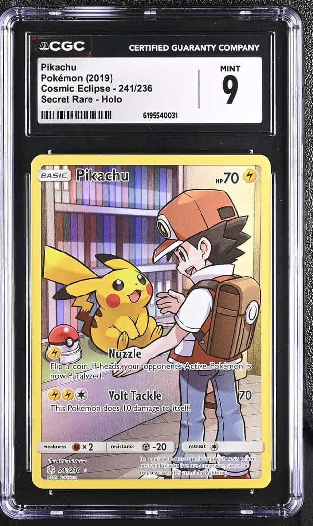 2019 Pokemon Sun & Moon Cosmic Eclipse CHR Pikachu #241 CGC 9 MINT