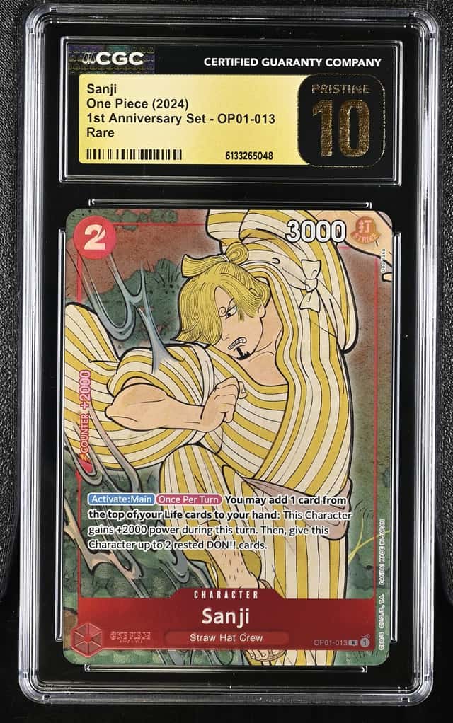 2024 One Piece 1st Anniversary Set Sanji #OP01-013 CGC 10 PRISTINE