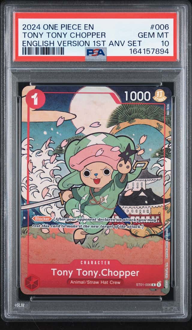 2024 ONE PIECE ENGLISH VERSION 1ST ANNIVERSARY SET #006 TONY TONY CHOPPER PSA 10