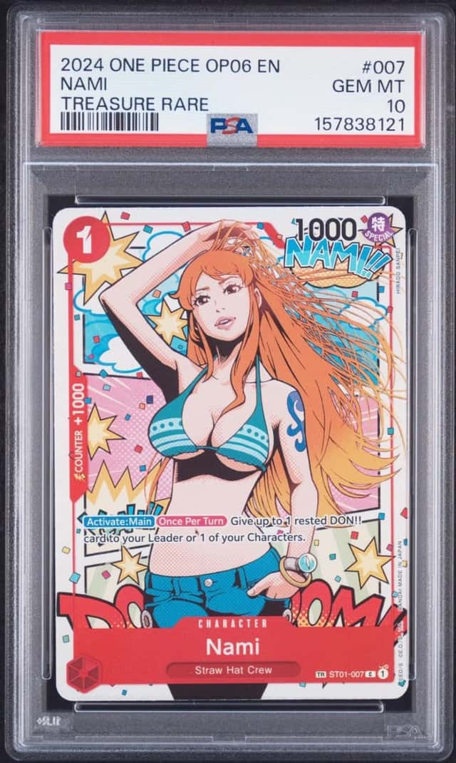 2024 ONE PIECE OP06-WINGS OF THE CAPTAIN TREASURE RARE #007 NAMI PSA 10