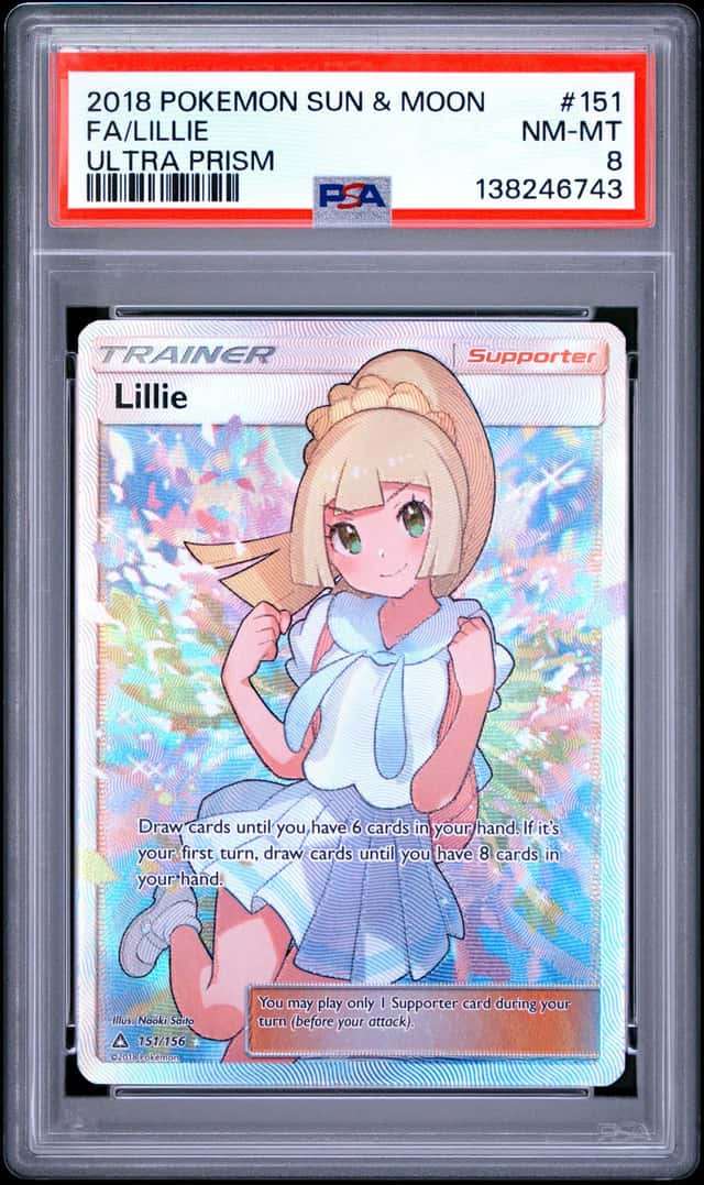2018 Pokemon Sun & Moon Ultra Prism #151 FA Lillie PSA 8 NM-MT