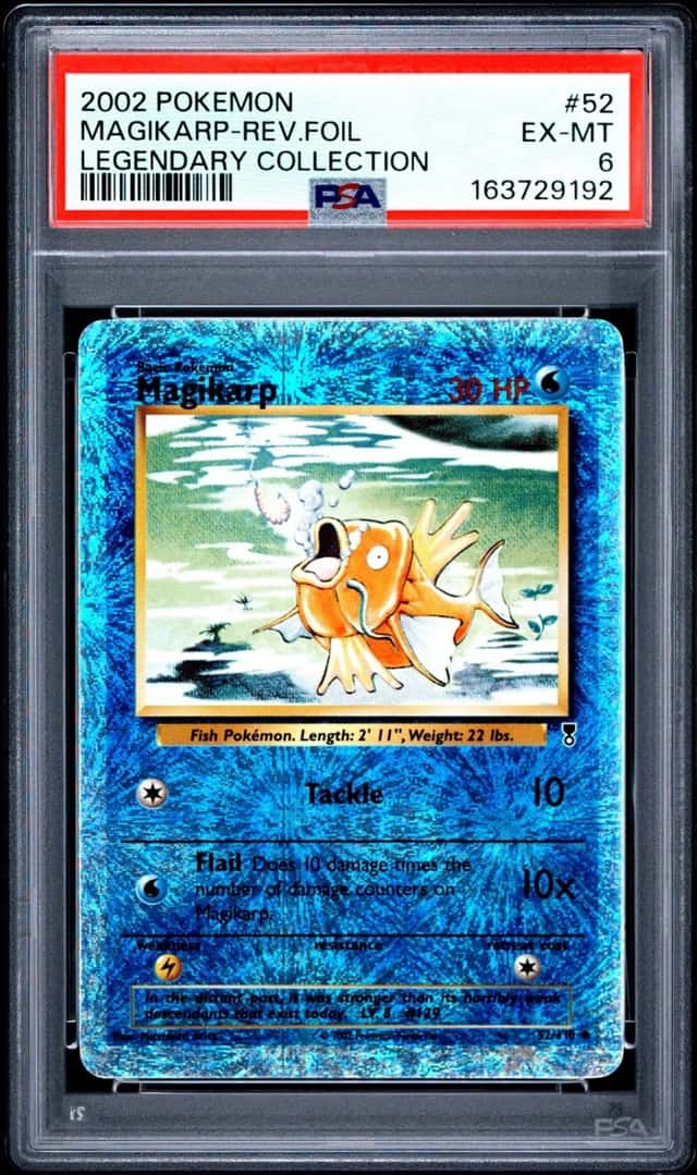 2002 POKEMON LEGENDARY COLLECTION #52 MAGIKARP-REVERSE FOIL PSA 6