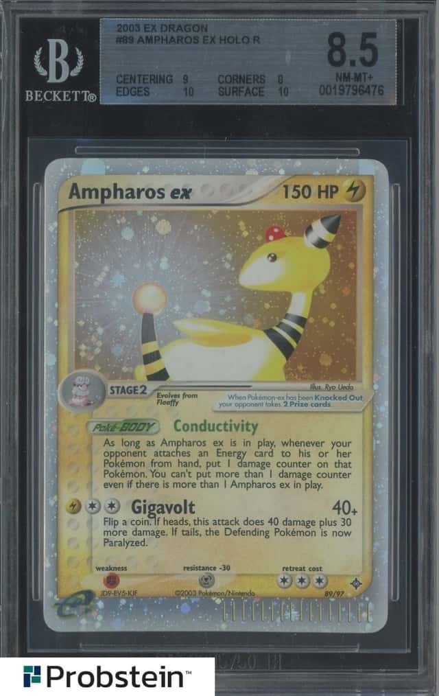 2003 Pokemon EX Dragon Ampharos EX Holo #89 BGS 8.5