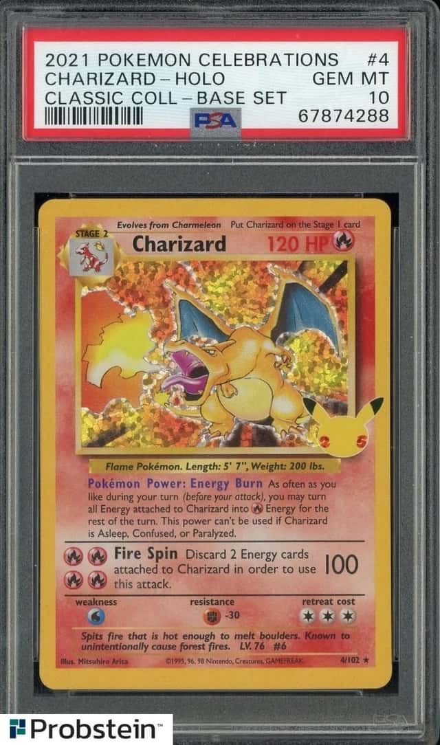 2021 Pokemon Celebrations Classic Base #4 Charizard Holo PSA 10 GEM MINT