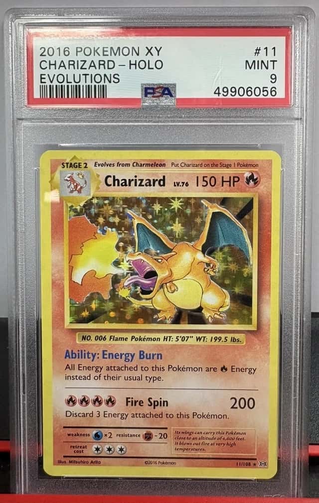 PSA 9 Charizard 11/108 2016 XY Evolutions Holo Rare Pokemon Mint