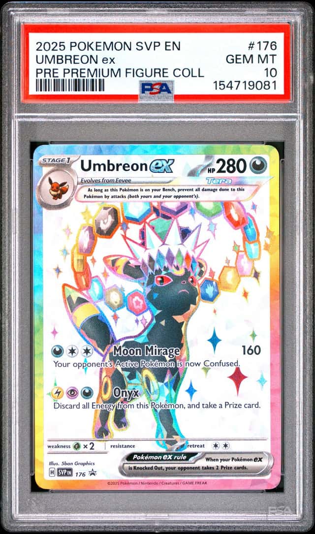 2025 Pokemon TCG SVP EN Prismatic Evolutions Figure #176 Umbreon ex PSA 10