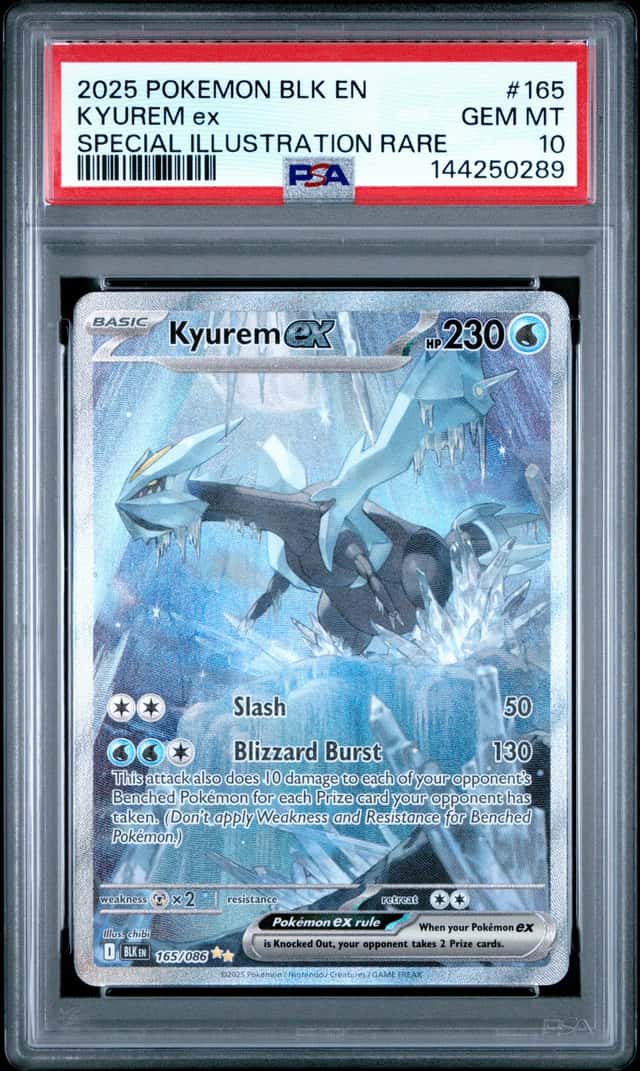 2025 Pokémon Black Bolt Kyurem Ex 165 Special Illustration Rare PSA 10