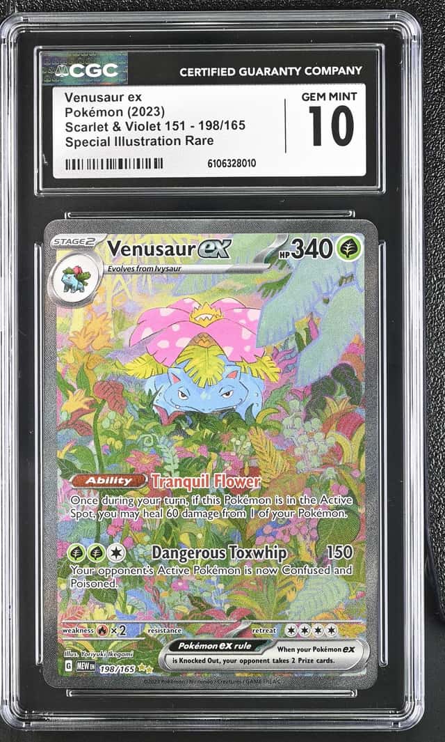 Pokémon Venusaur EX 198/165 Scarlet & Violet 151 English CGC GEM MINT 10