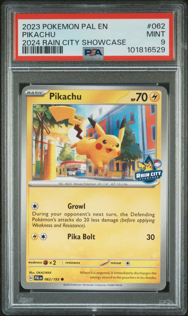 Pokemon Pikachu Paldea Evolved 062/193 2024 Rain City Showcase PSA 9 Mint