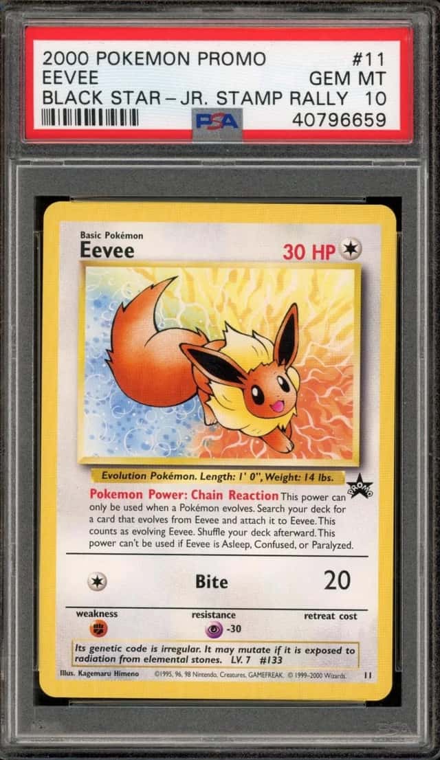 Pokemon Eevee Promo Black Star 11 Jr. Stamp Rally PSA 10 Gem Mint