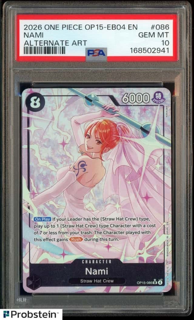 2026 One Piece OP15-EB04 EN Alternate Art #086 Nami PSA 10 GEM MINT