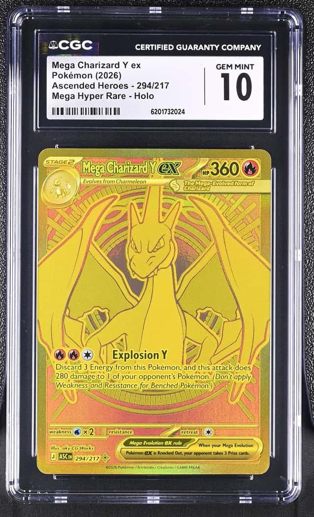 2026 Pokemon Mega Evolution Ascended Heroes MHR Mega Charizard Y Ex #294 CGC 10 GEM MINT