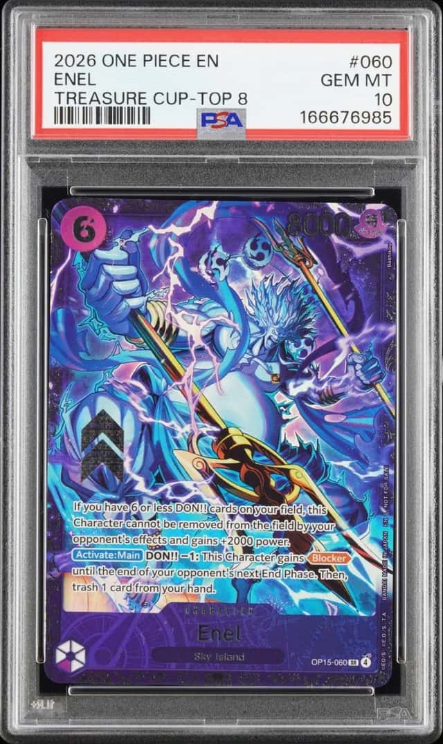 2026 ONE PIECE PROMOS TREASURE CUP-TOP 8 #060 ENEL PSA 10