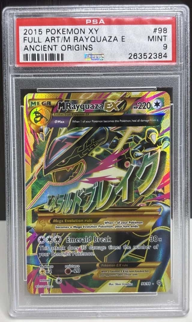 Pokemon M Rayquaza EX XY Ancient Origins Full Art 98/98 PSA 9 Mint