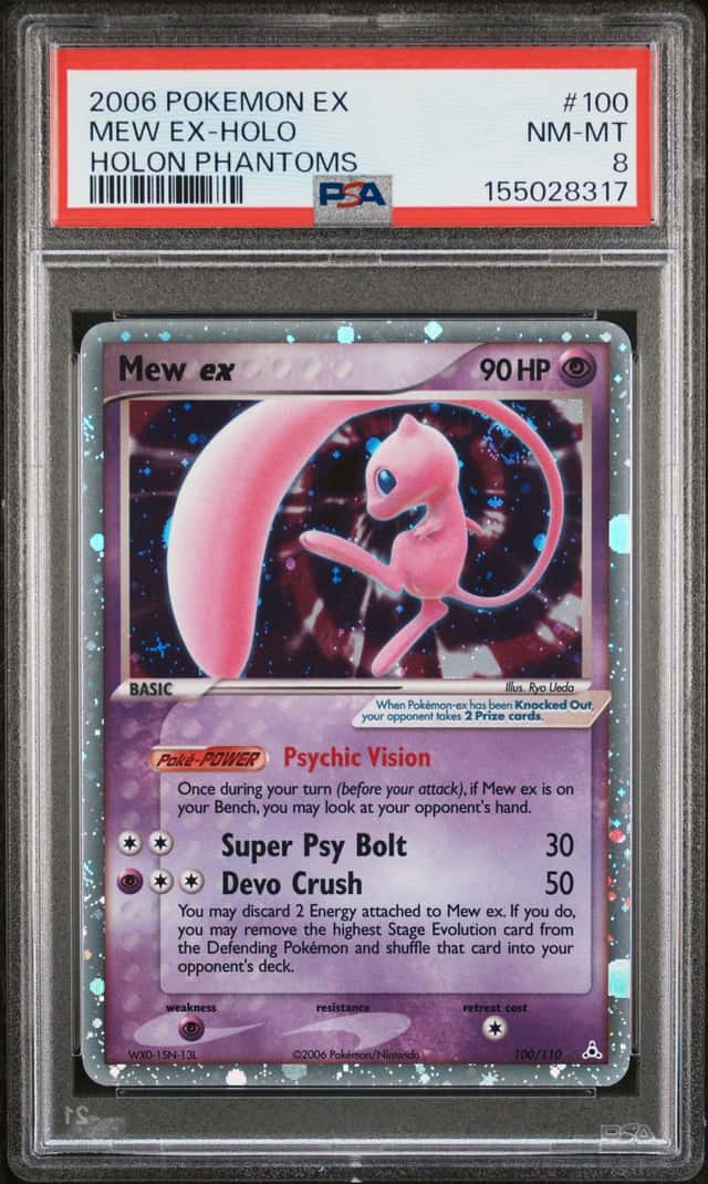 2006 Pokemon EX Holon Phantoms #100 Mew ex Holo PSA 8 NM-MT