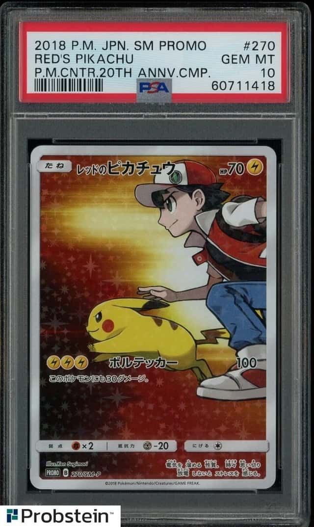 2018 Pokemon Japanese Promo Pokemon Center Anniversary #270 Red's Pikachu PSA 10