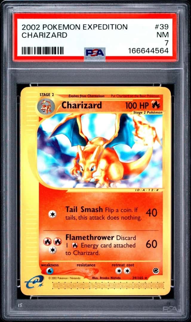 2002 POKEMON EXPEDITION #39 CHARIZARD PSA 7