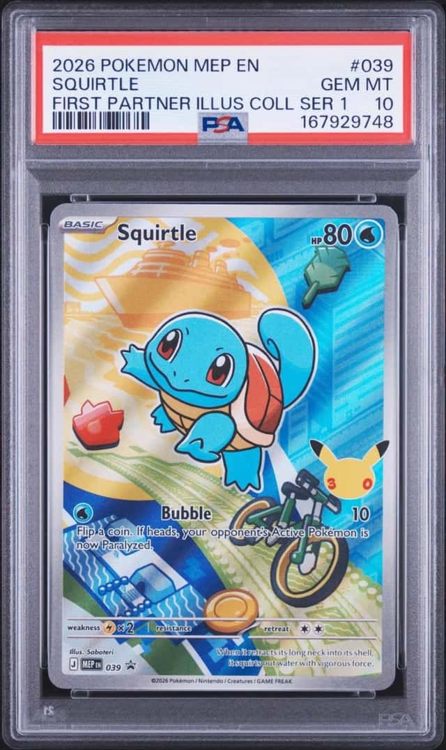 2026 POKEMON MEP EN-ME BLACK STAR PROMO #039 SQUIRTLE PSA 10
