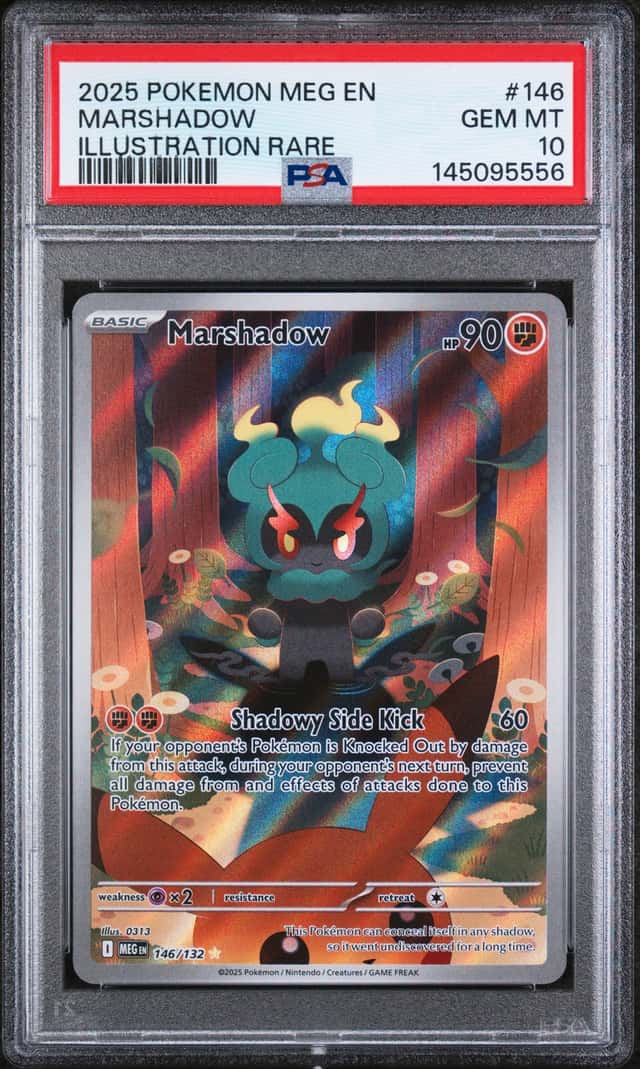 2025 Pokemon MEG EN #146 Marshadow Illustration Rare PSA 10 GEM MINT