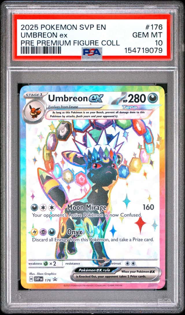 2025 Pokemon TCG SVP EN Prismatic Evolutions Figure #176 Umbreon ex PSA 10