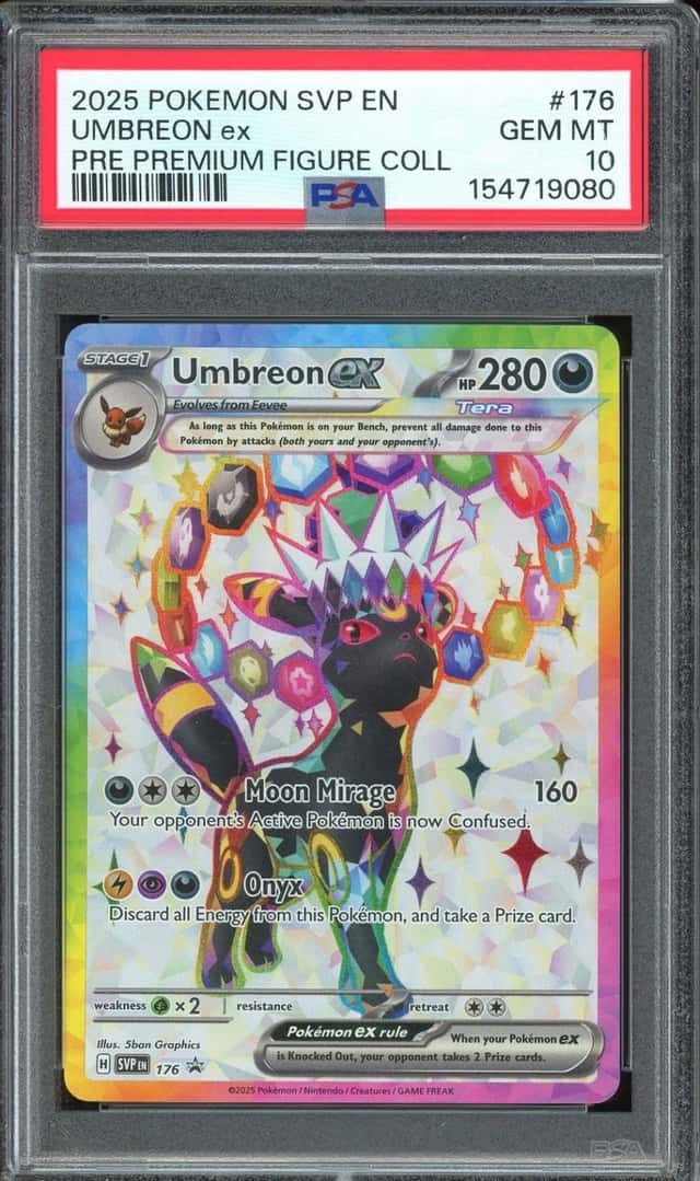 2025 Pokemon TCG SVP EN Prismatic Evolutions Figure #176 Umbreon ex PSA 10
