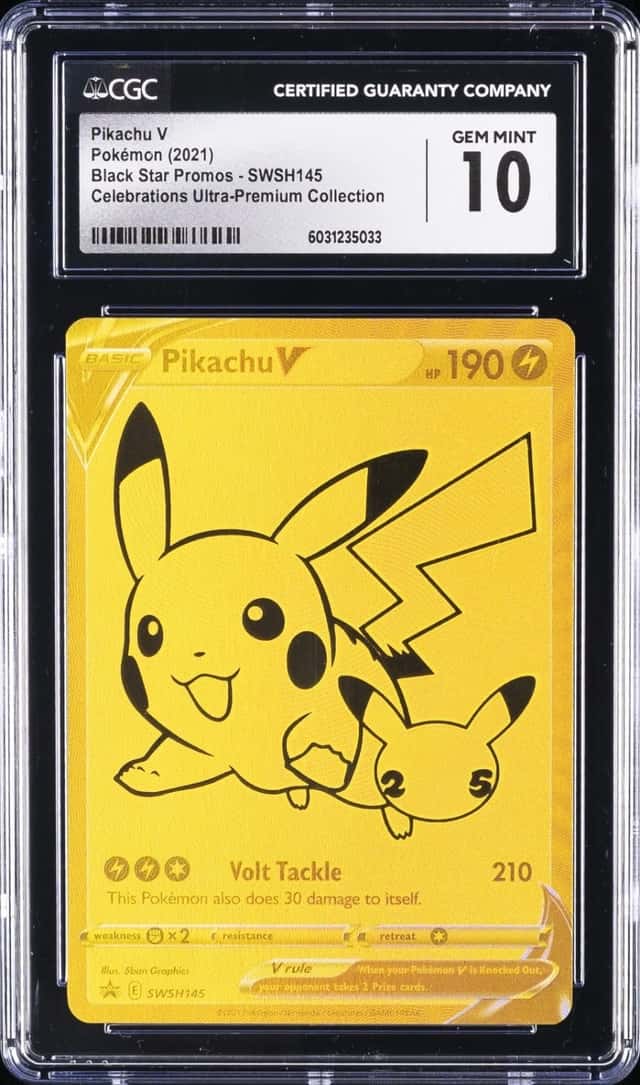 2021 POKEMON CELEBRATIONS ULTRA-PREMIUM COLLECTION PIKACHU V CGC 10 GEM MINT
