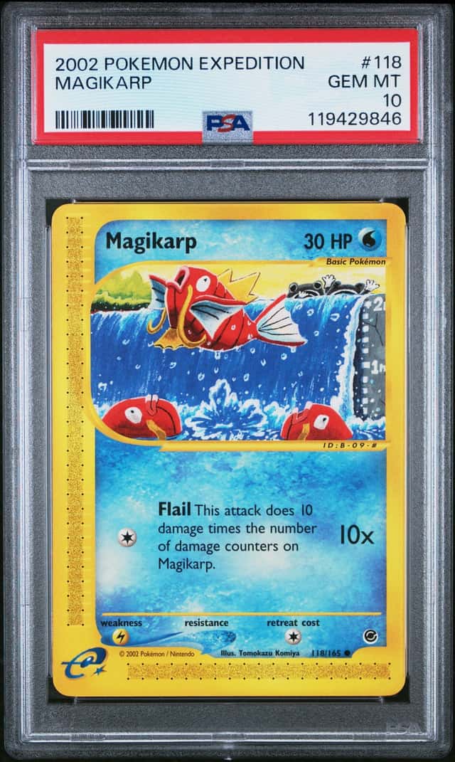 Pokémon Magikarp 118/165 Expedition Base Set Regular PSA 10