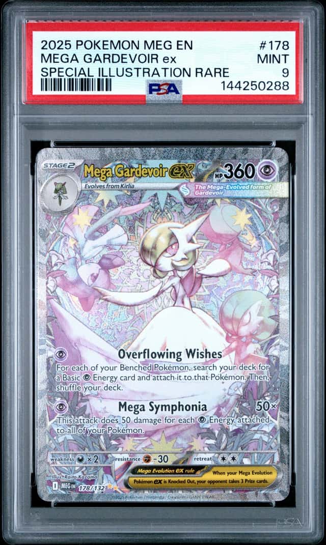 2025 Pokémon Mega Evolutions Mega Gardevoir Ex 178 Spec. Illustration Rare PSA 9