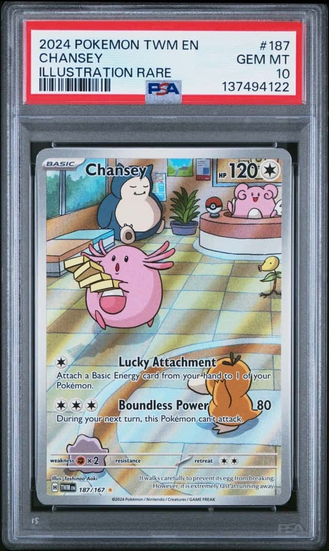 Pokemon Chansey Twilight Masquerade 187/167 Illustration Rare PSA 10 Gem Mint