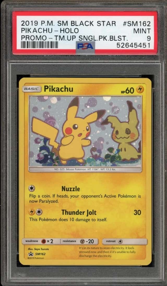 Pokemon Pikachu Holo Sm Black Star Promo SM162/181 Team Up Blisters PSA 9 Mint