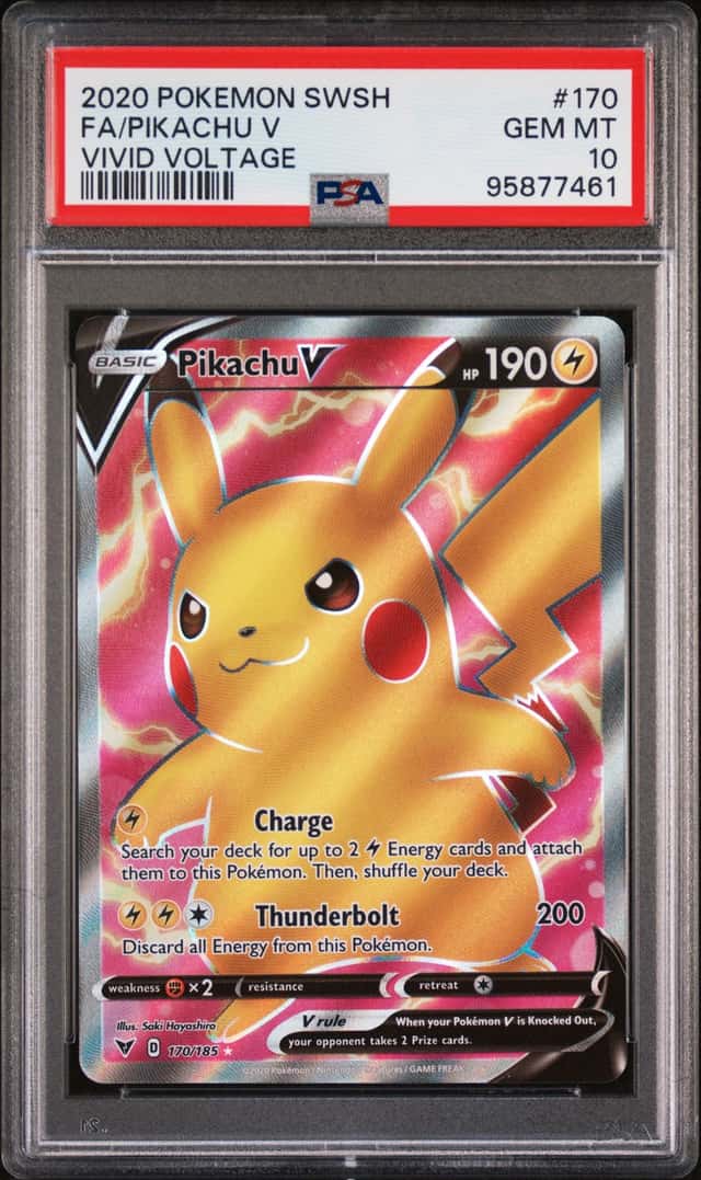 PSA 10 Pikachu V 170/185 Vivid Voltage Ultra Rare Full Art Holo Listing 3