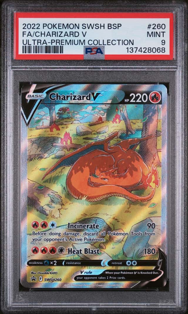 Pokemon SWSH Black Star Promos Charizard V 2022 #SWSH260 PSA 9