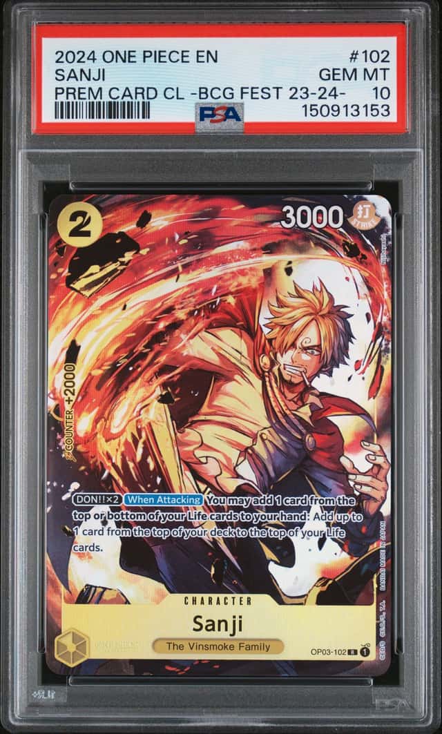 2024 One Piece Premium Bandai Card Game Fest 23-24 Edition #102 Sanji PSA 10 Gem