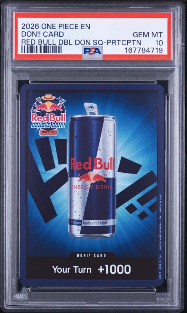 2026 ONE PIECE RED BULL DOUBLE DON STORE QUALIFIER-PARTICIPATION DON PSA 10