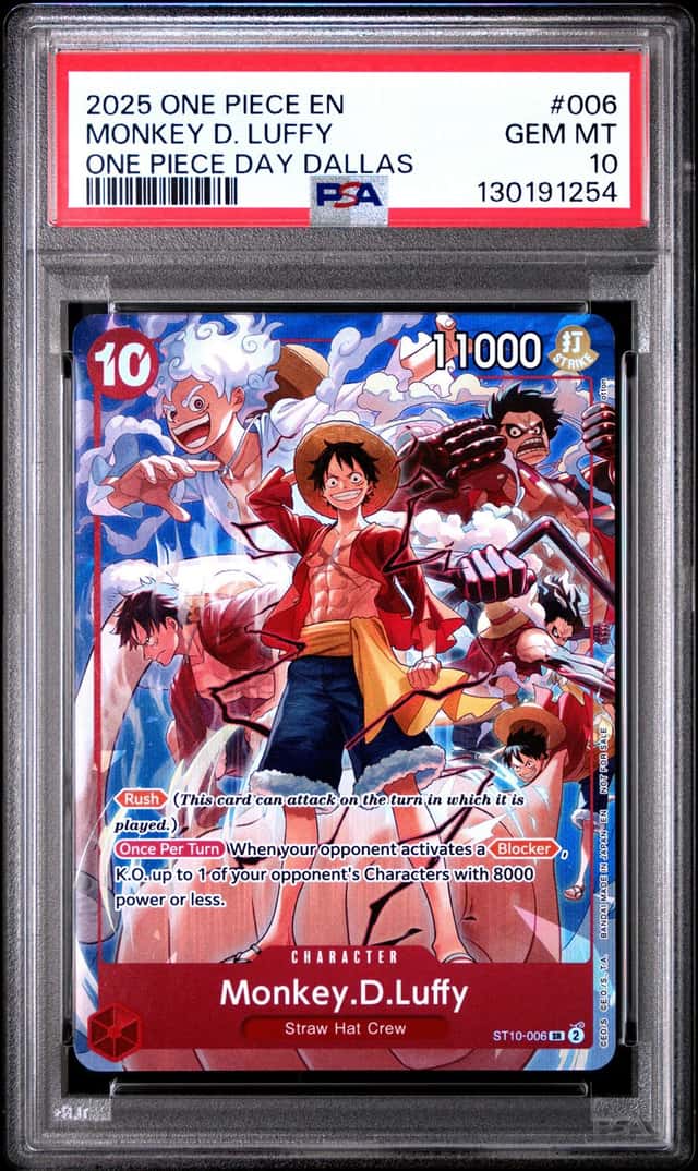 2025 One Piece Day Dallas Monkey D Luffy #ST10-006 PSA 10 GEM MINT GEM MINT