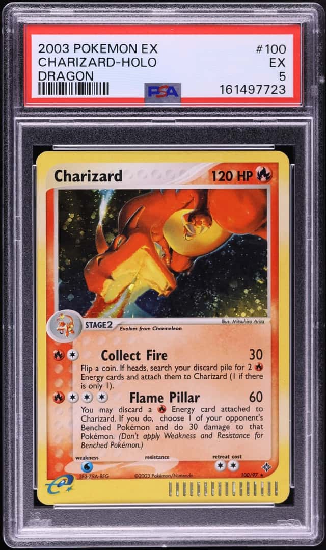 2003 Pokemon EX Dragon Holo Charizard #100 PSA 5 EX