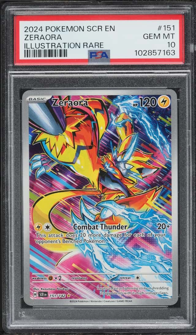 2024 Pokemon Scarlet & Violet Stellar Crown IR Zeraora #151 PSA 10 GEM MINT