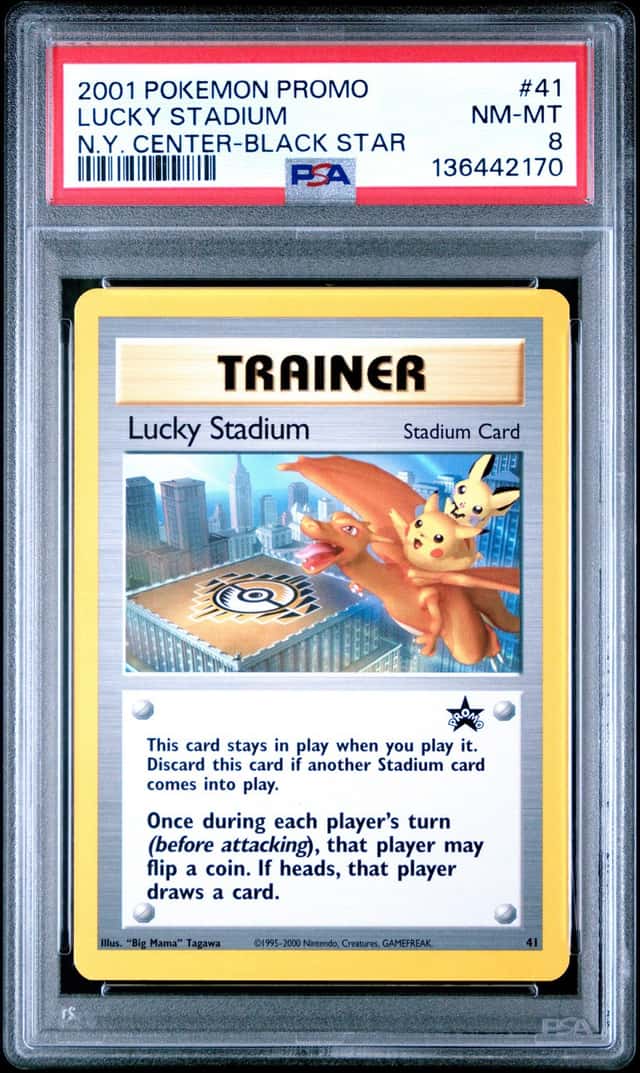 2001 Pokemon Black Star Promo Center New York Lucky Stadium #41 PSA 8 NM-MT