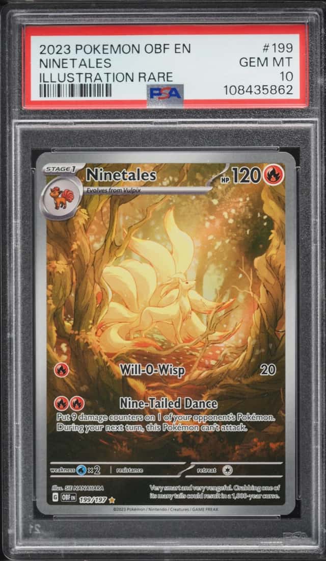 2023 Pokemon Scarlet & Violet Obsidian Flames IR Ninetales #199 PSA 10 GEM MINT
