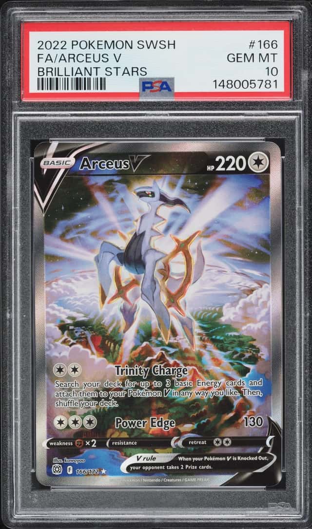 2022 Pokemon Sword & Shield Brilliant Stars Alt Art Arceus V #166 PSA 10 GEM MINT