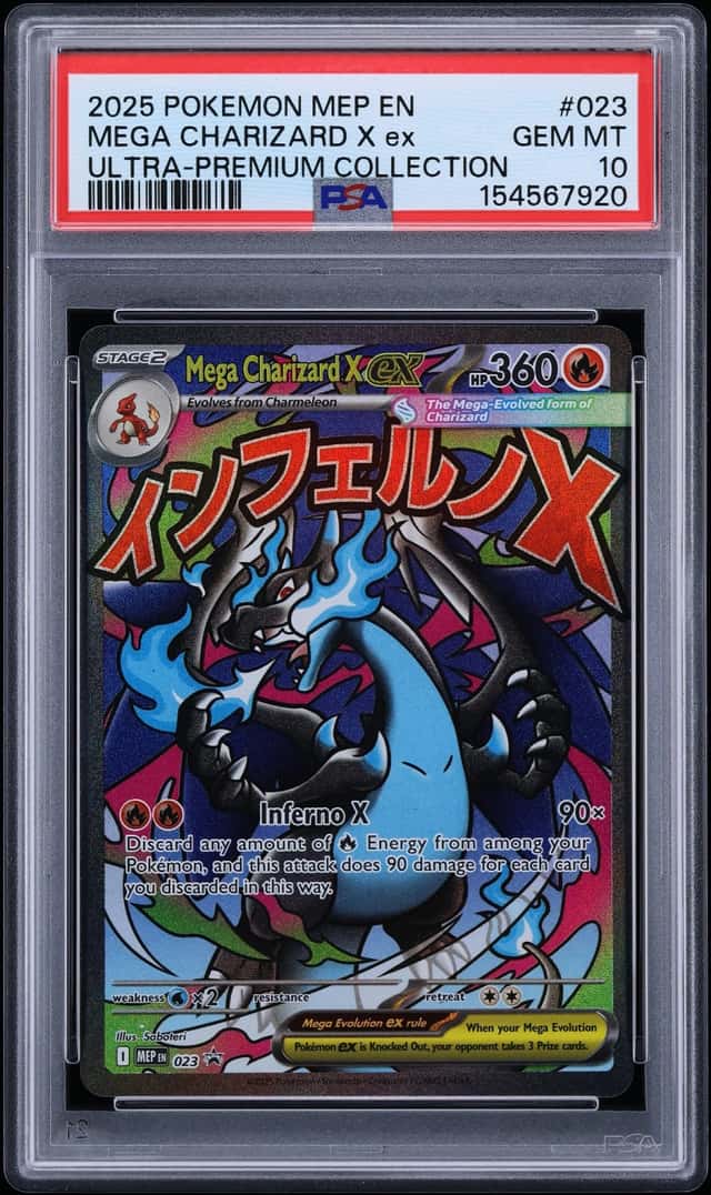 2025 Pokemon Mega Evolution Promo Ultra Premium Full Art Mega Charizard X Ex #23 PSA 10 GEM